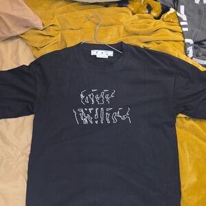 Off-White Black Graphic Short Sleeve Tee
